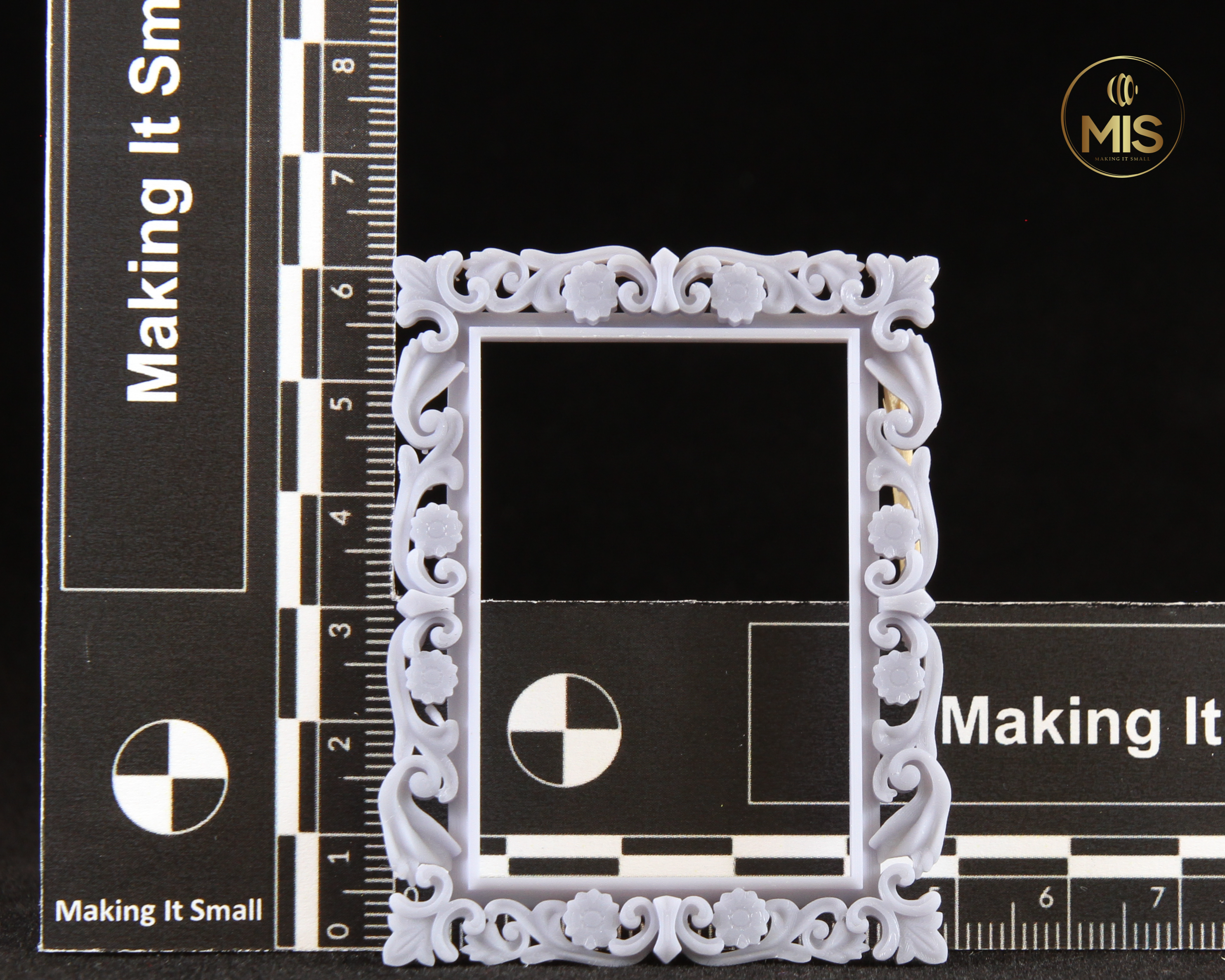 Detailed miniature Rectangular vintage ornamental baroque style painting/picture frame - painted or unpainted