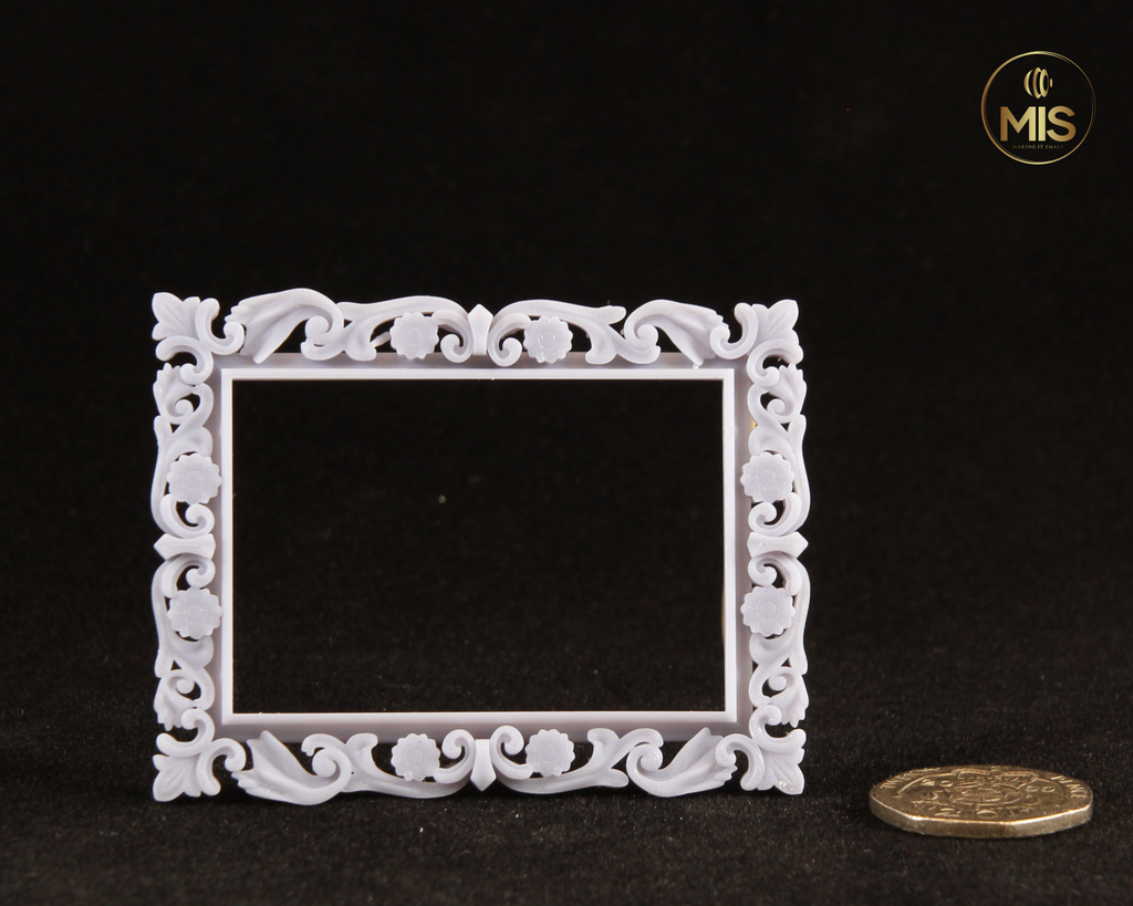 Detailed miniature Rectangular vintage ornamental baroque style painting/picture frame - painted or unpainted