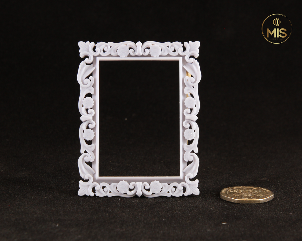 Detailed miniature Rectangular vintage ornamental baroque style painting/picture frame - painted or unpainted