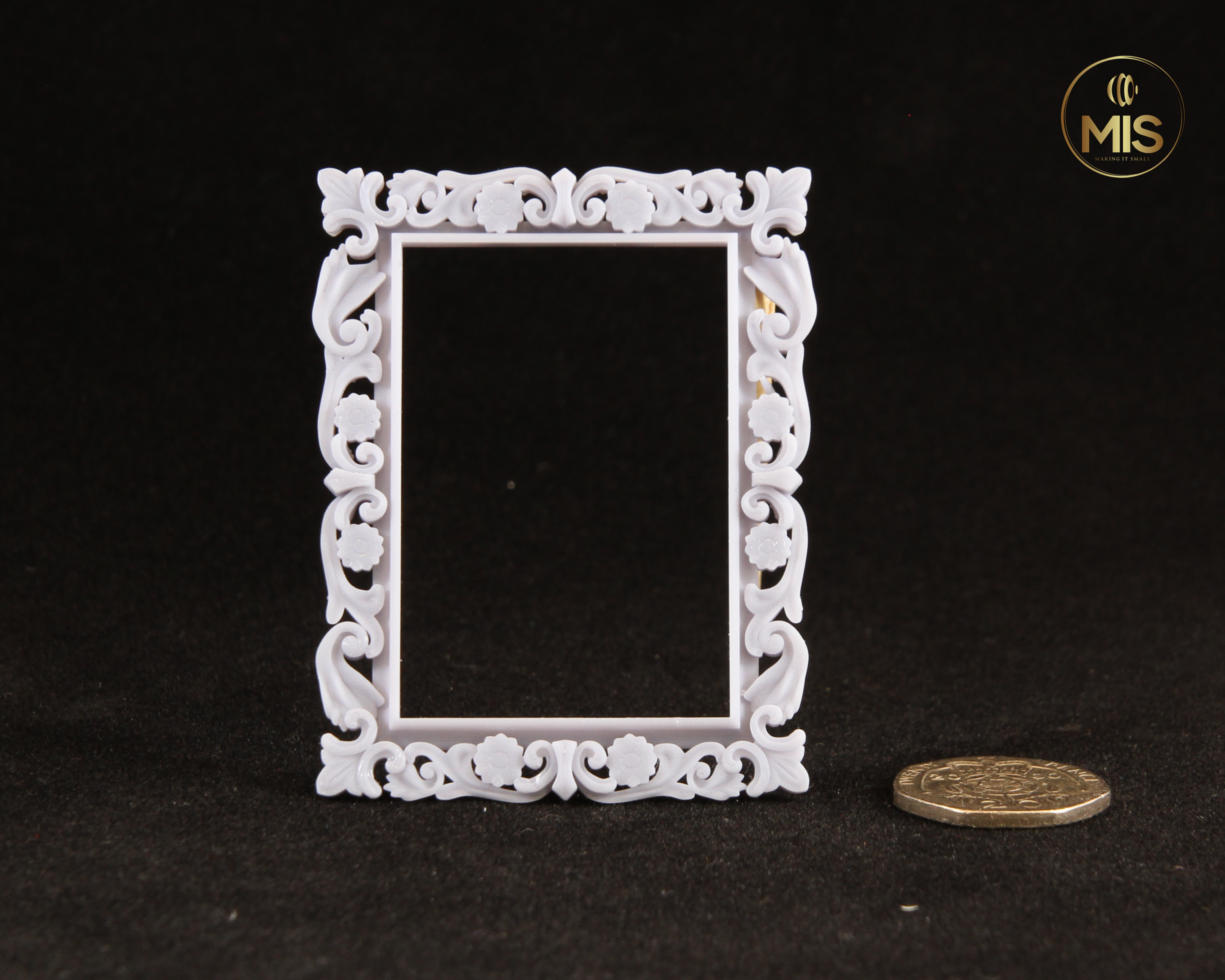 Detailed miniature Rectangular vintage ornamental baroque style painting/picture frame - painted or unpainted