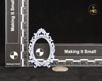 Detailed miniature oval vintage ornamental baroque style painting/picture frame - Unpainted