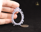 Detailed miniature oval vintage ornamental baroque style painting/picture frame - Unpainted