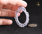 1:12th scale detailed miniature oval vintage ornamental baroque style painting/picture frame - Unpainted