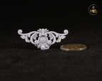 1:12th scale detailed miniature ornamental baroque style moulding - unpainted 1/12