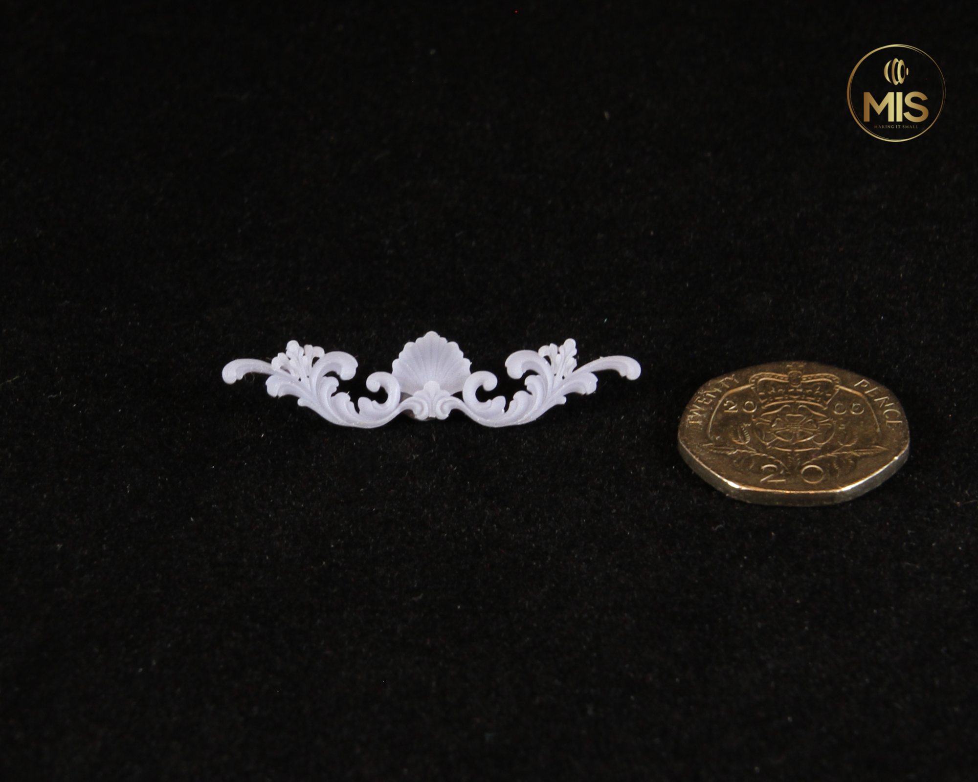 Ornamental miniature baroque style mouldings [set of 4]  - unpainted set- perfect for 1/12th or 1:24th scale settings