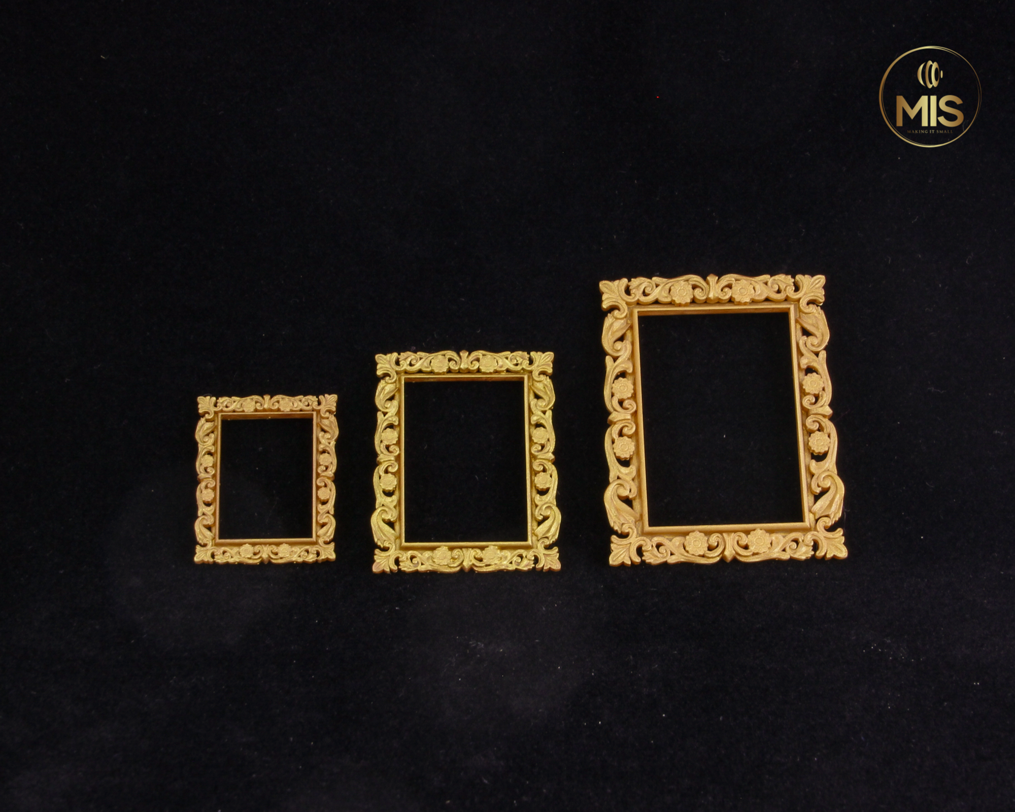 Detailed miniature Rectangular vintage ornamental baroque style painting/picture frame - painted or unpainted