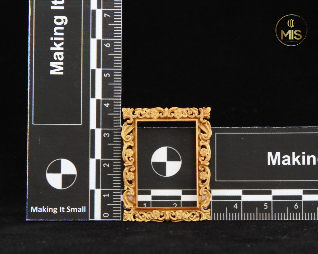 Detailed miniature Rectangular vintage ornamental baroque style painting/picture frame - painted or unpainted