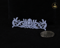 Detailed miniature ornamental baroque/ rococo style moulding for scale models - unpainted