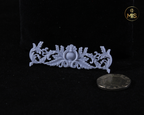 Detailed miniature ornamental baroque/ rococo style moulding for scale models - unpainted