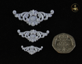 1:12th scale detailed miniature ornamental baroque style moulding - unpainted 1/12