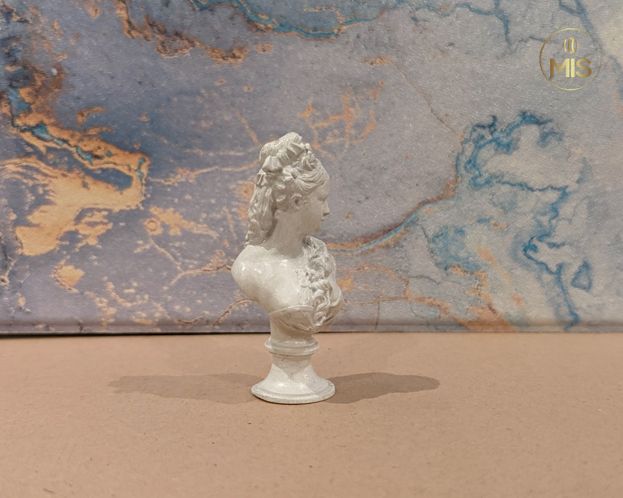 Miniature decoration bust statue - detailed hand painted stone effect or unpainted -  1:12 scale