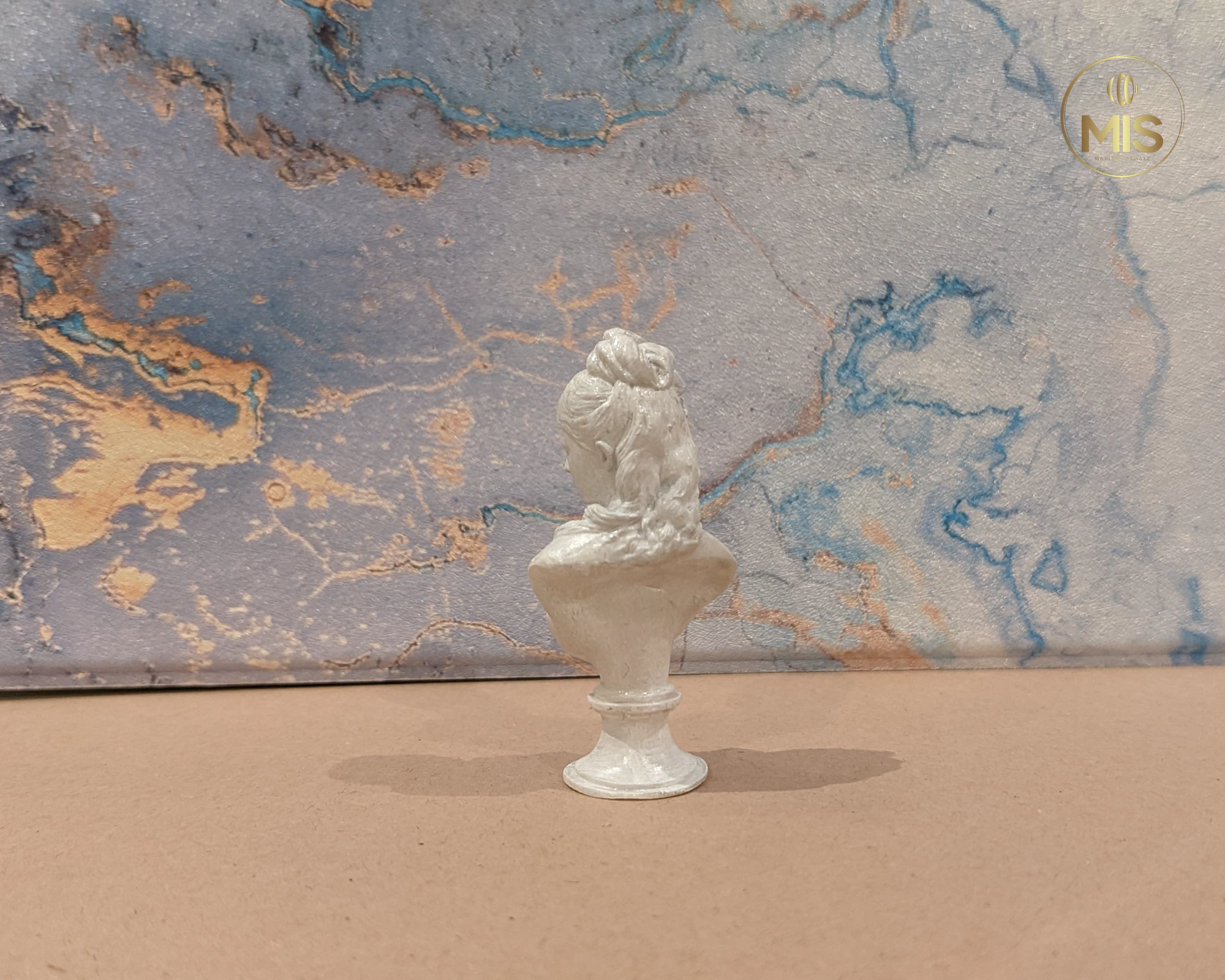 Miniature decoration bust statue - detailed hand painted stone effect or unpainted -  1:12 scale