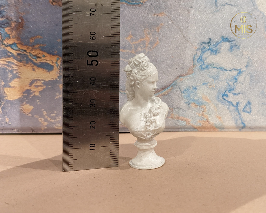 Miniature decoration bust statue - detailed hand painted stone effect or unpainted -  1:12 scale