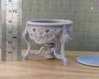 1:12 French Baroque style Round Dining Table or Entrance Table - Furniture - Unpainted