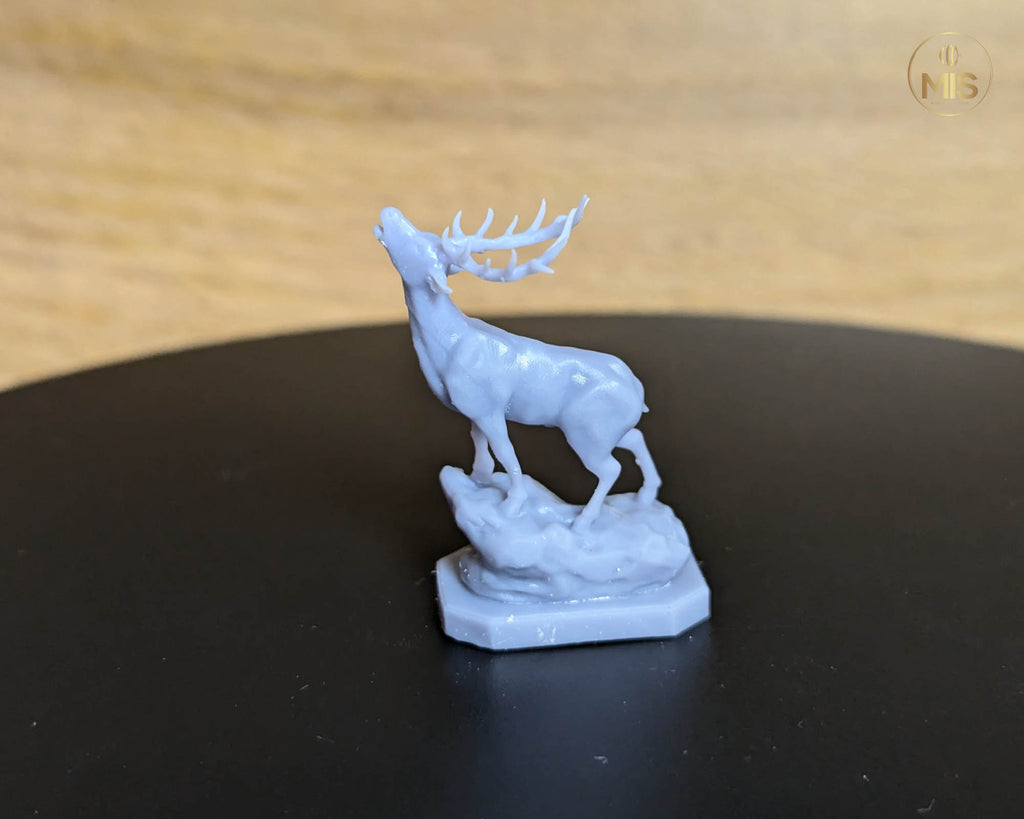Miniature stag /deer ornament- Available unpainted or hand painted as aged bronze