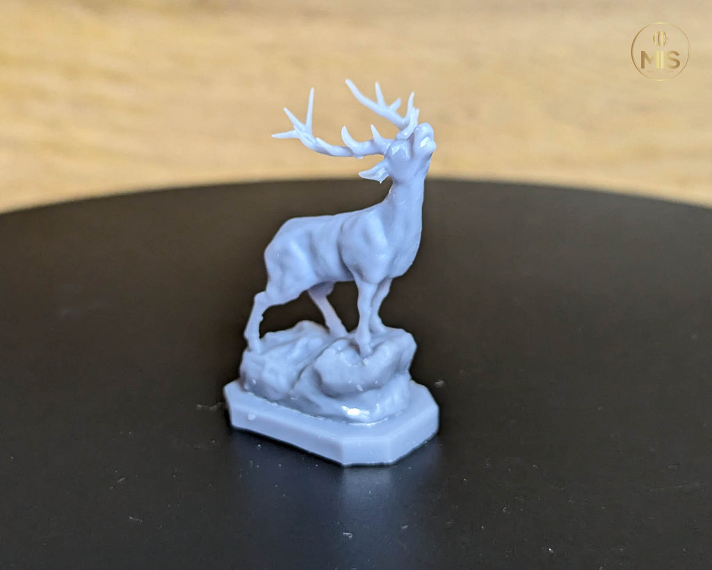 Miniature stag /deer ornament- Available unpainted or hand painted as aged bronze