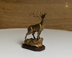 Miniature stag /deer ornament- Available unpainted or hand painted as aged bronze