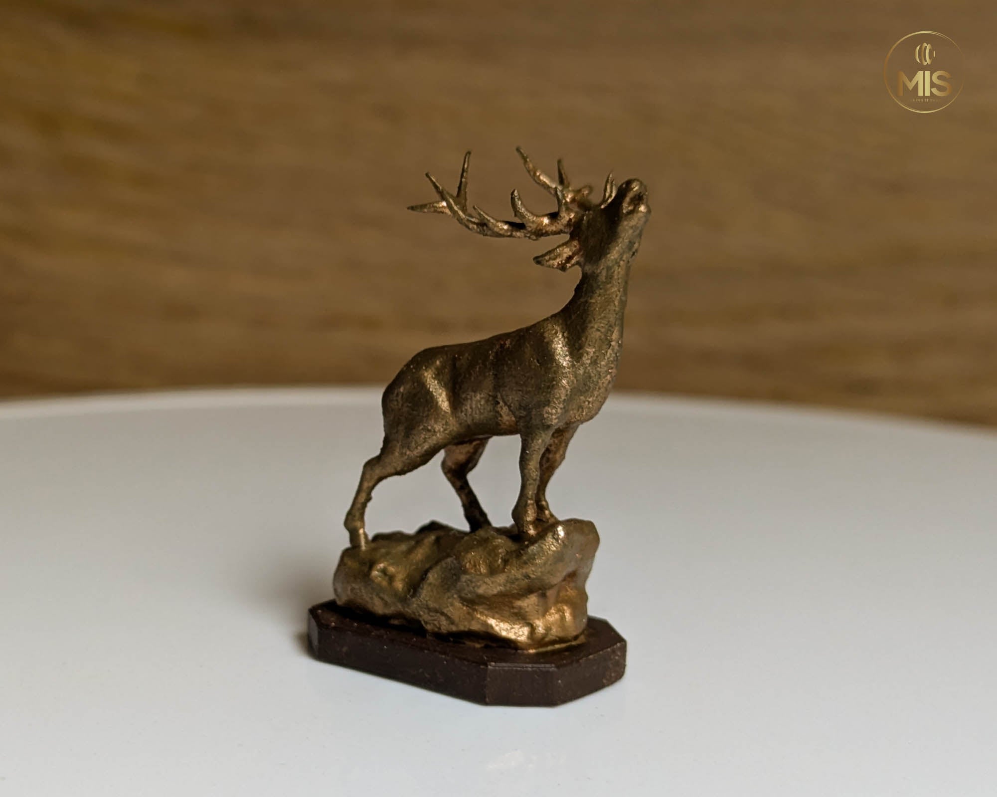 Miniature stag /deer ornament- Available unpainted or hand painted as aged bronze