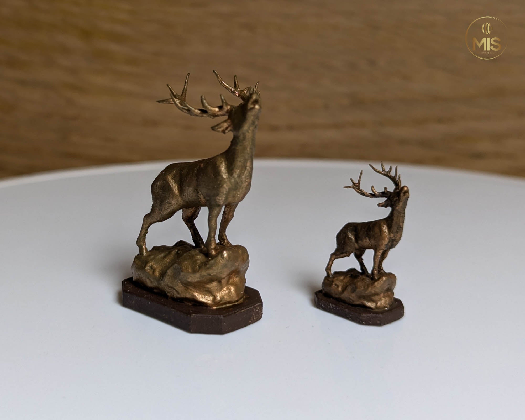 Miniature stag /deer ornament- Available unpainted or hand painted as aged bronze