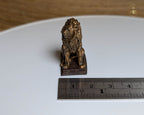 Miniature lion ornament or bookend - Available unpainted or hand painted as aged bronze  -  1:12 and 24th scale