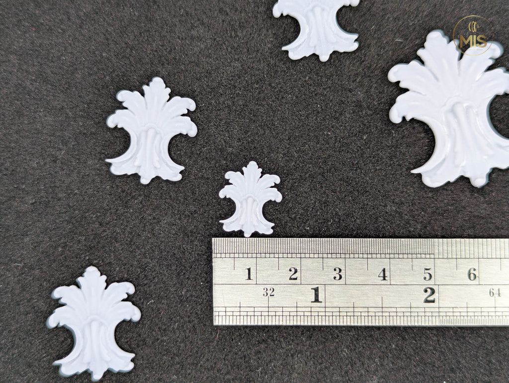 Ornamental miniature baroque/ rococo style embellishments  [set of 4]  - Unpainted