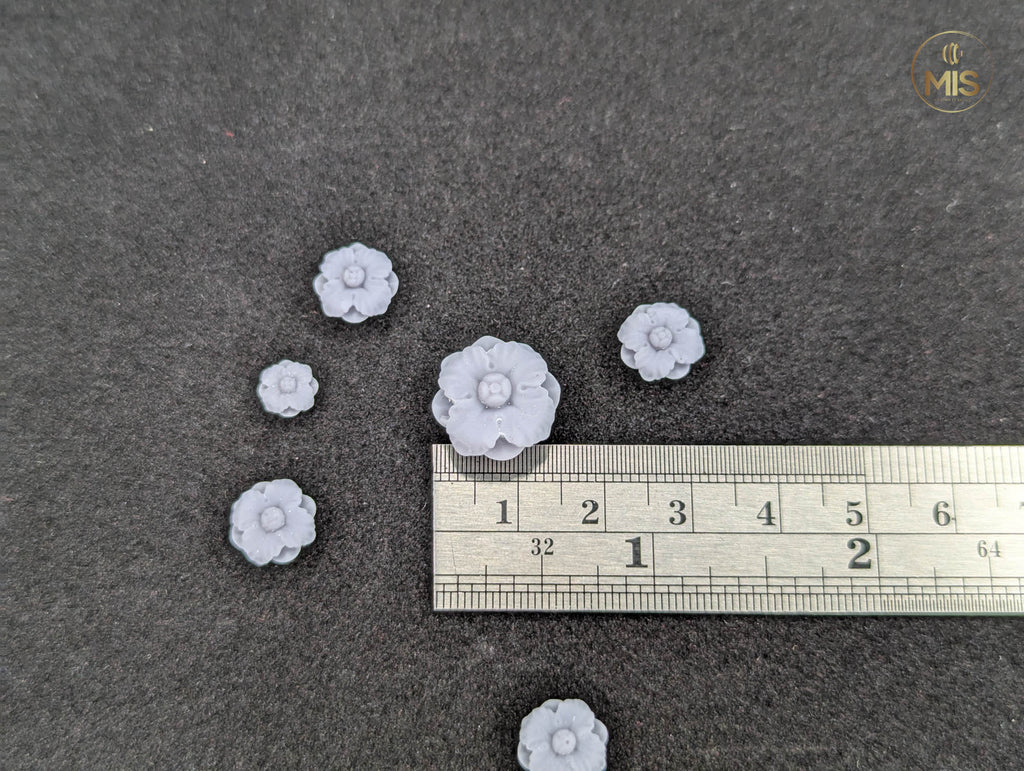 Ornamental miniature baroque/ rococo style embellishments  [set of 4]  - Unpainted