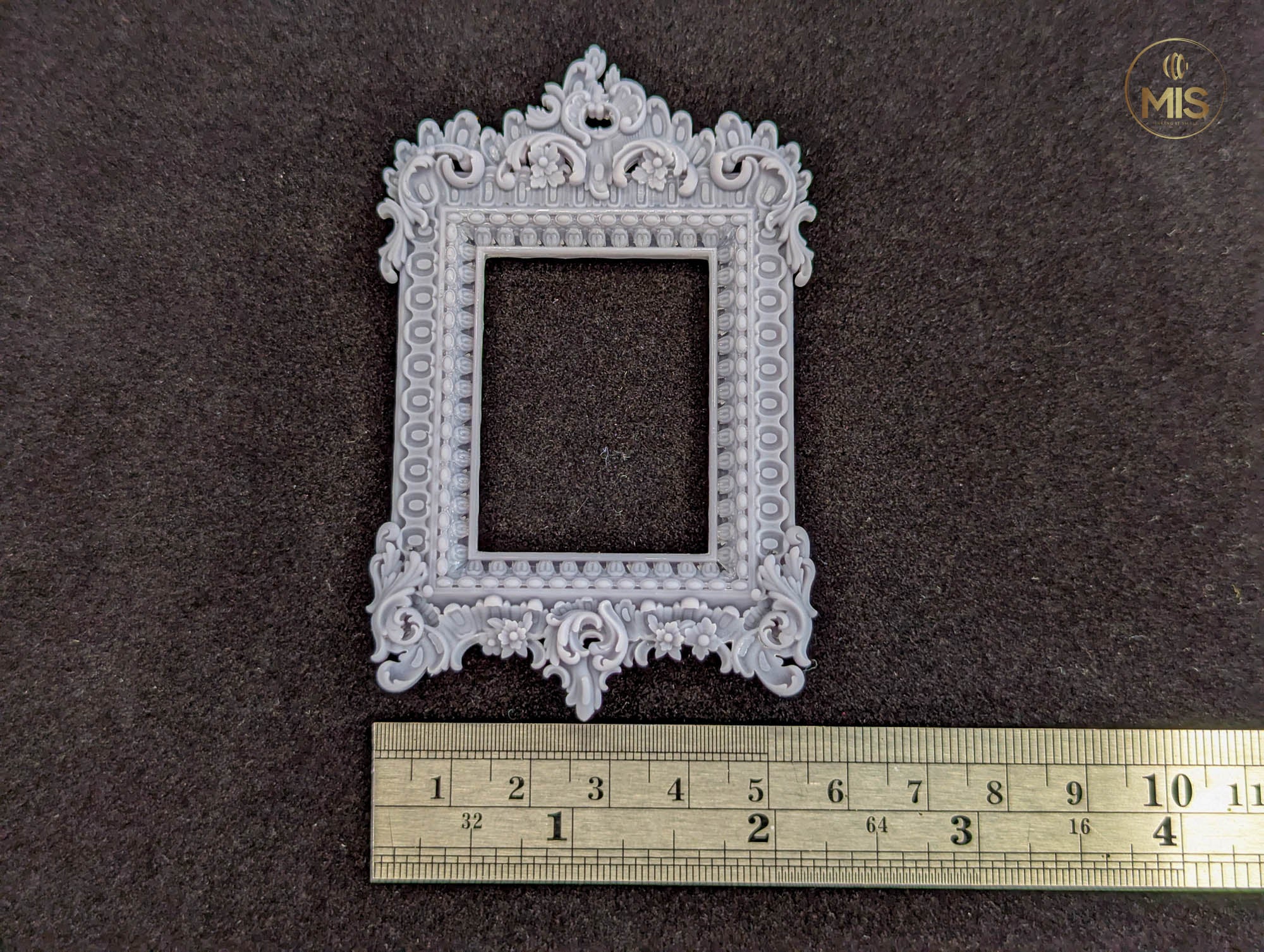 Ornamental baroque style detailed miniature painting/picture frame