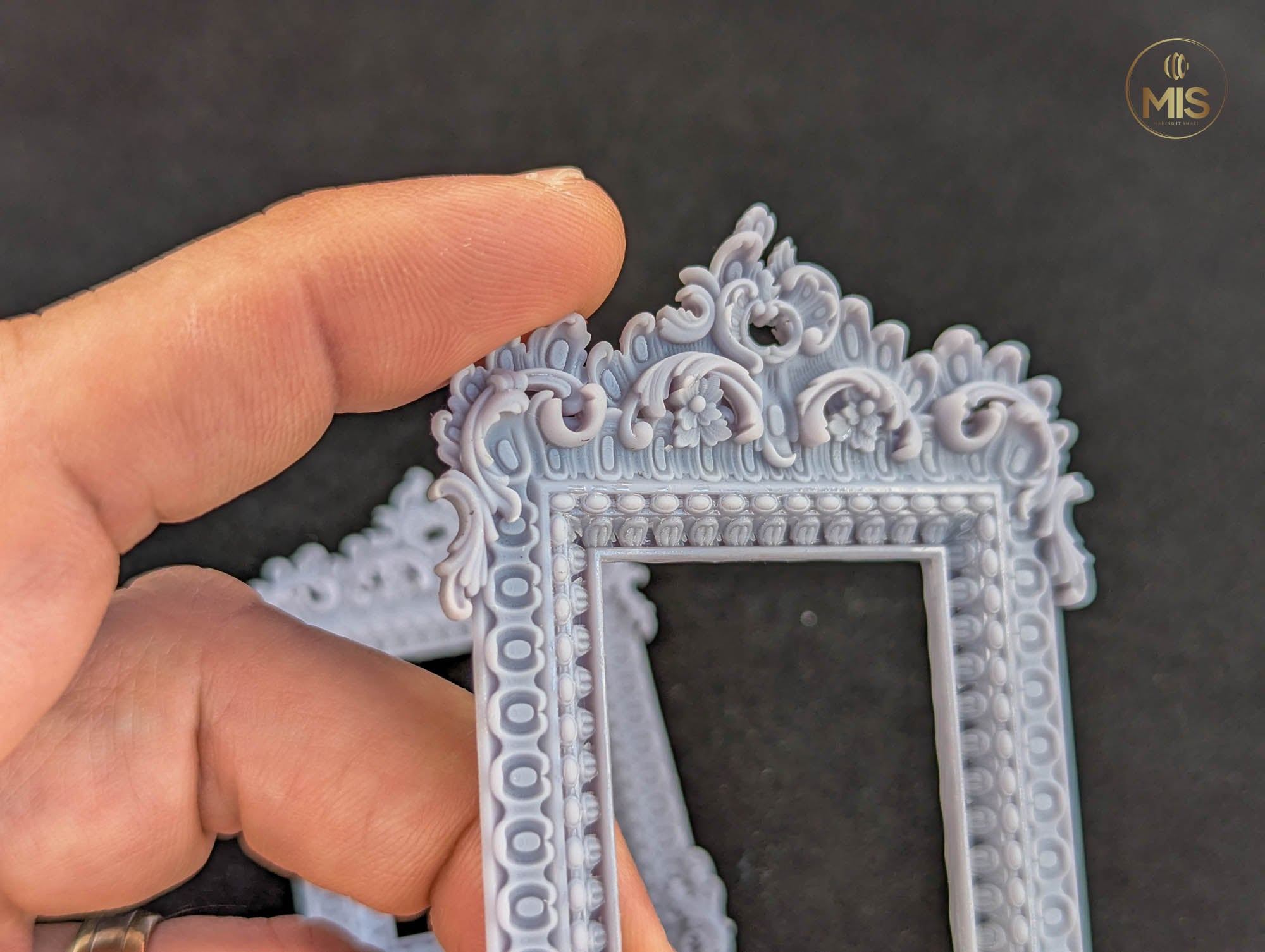 Ornamental baroque style detailed miniature painting/picture frame
