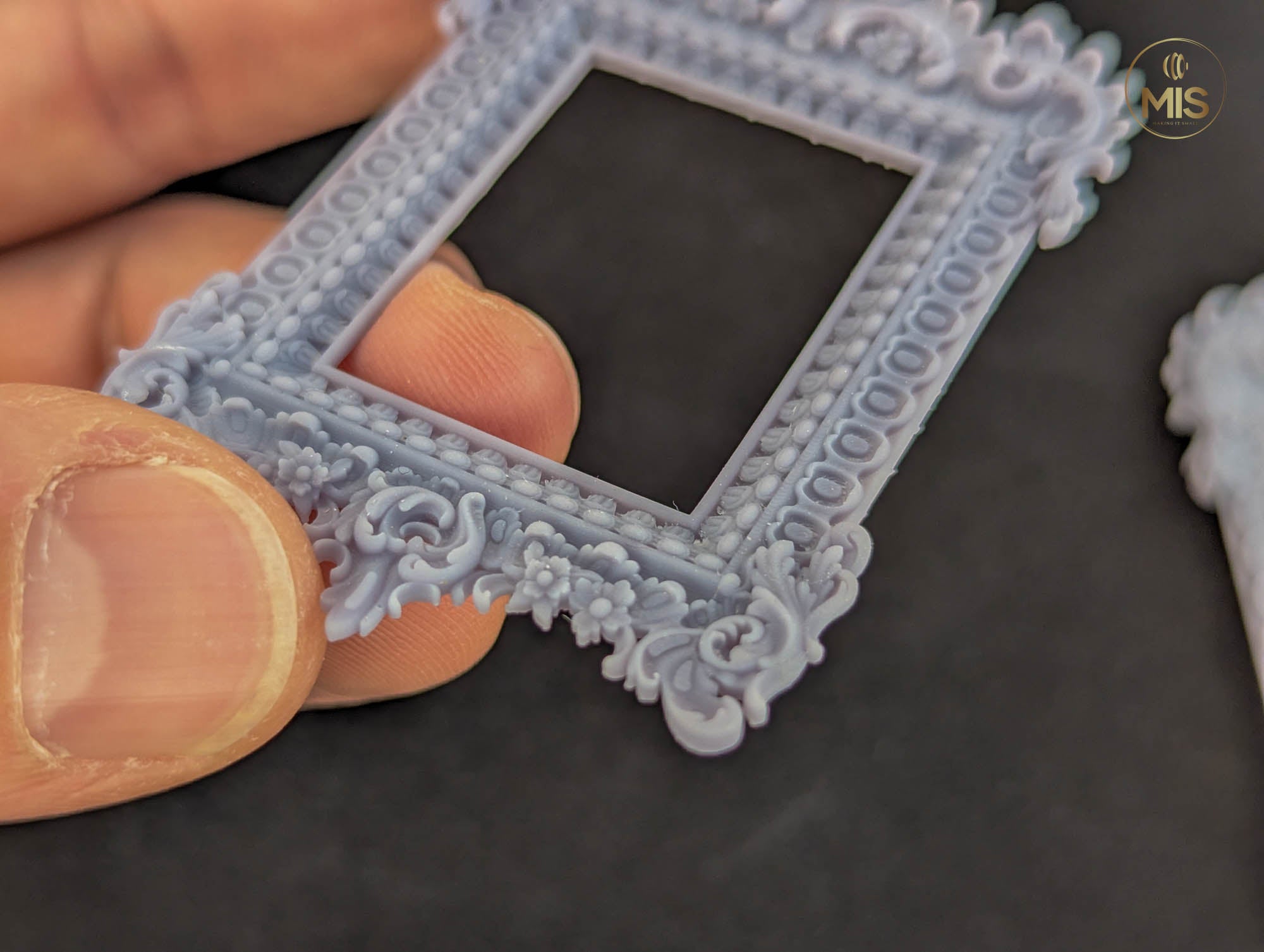 Ornamental baroque style detailed miniature painting/picture frame