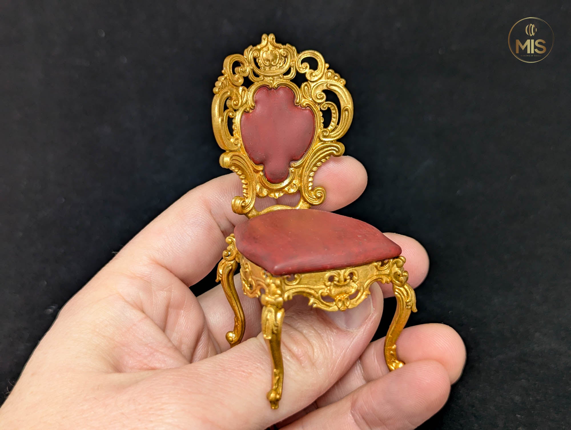Baroque Style Dining Chair - Furniture -  1/12th scale detailed miniature