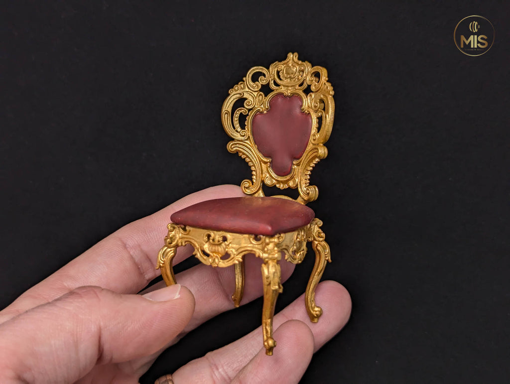 Baroque Style Dining Chair - Furniture -  1/12th scale detailed miniature