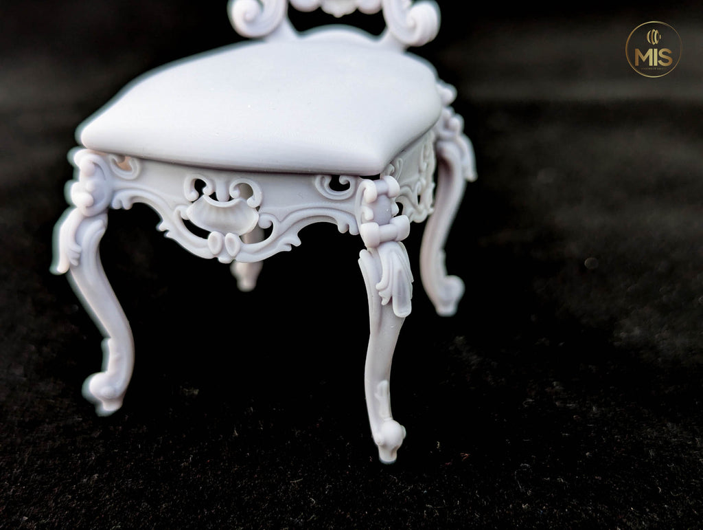 Baroque Style Dining Chair - Furniture -  1/12th scale detailed miniature