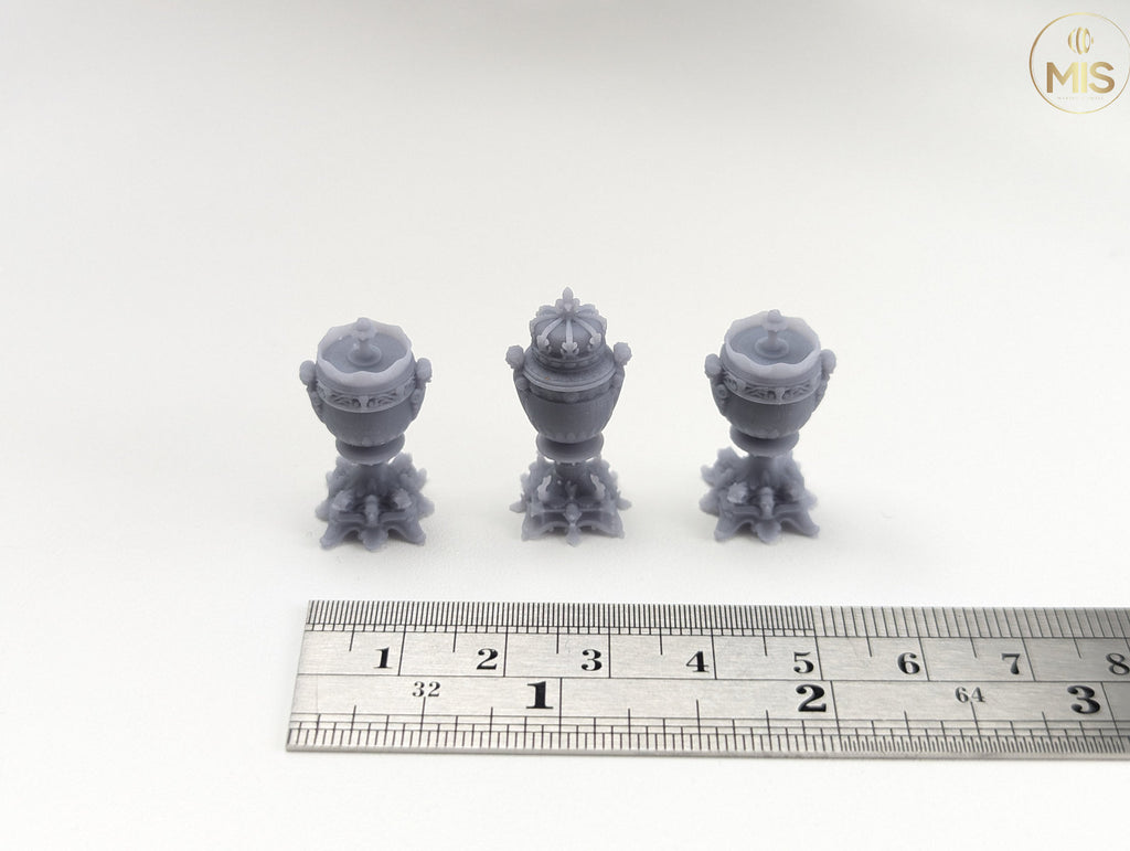 Miniature Urns - Unpainted set of 3