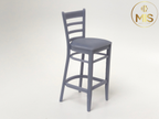 Wooden style modern bar stool 1:12