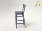 Wooden style modern bar stool 1:12